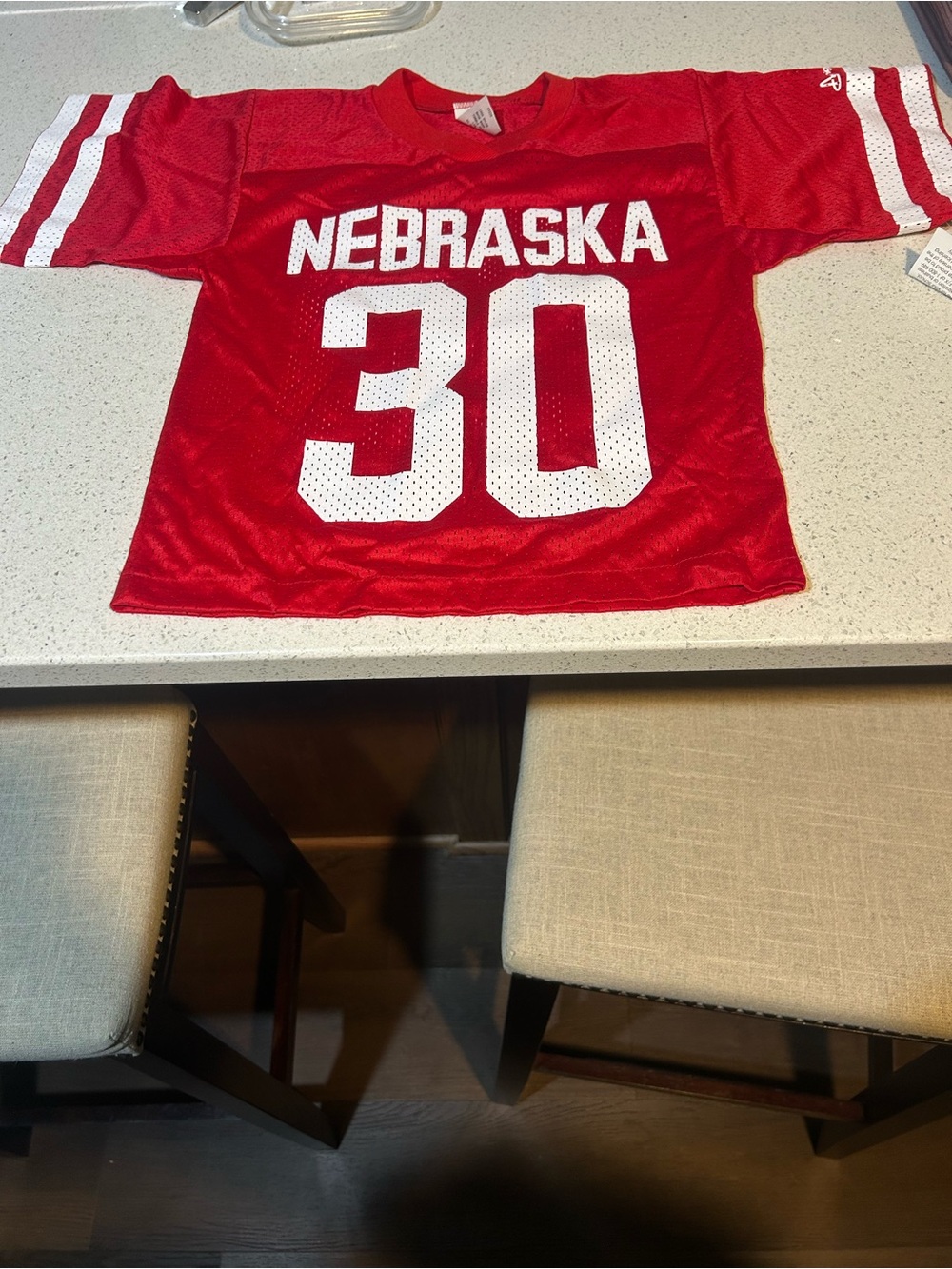 NCAA Nebraska Red Youth Football Jersey #30